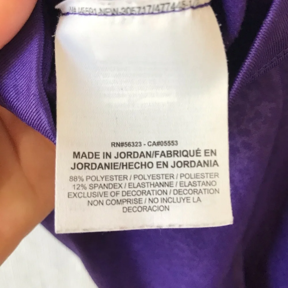 Nike Pro Half Zip Purple Running Thumb Hole Top